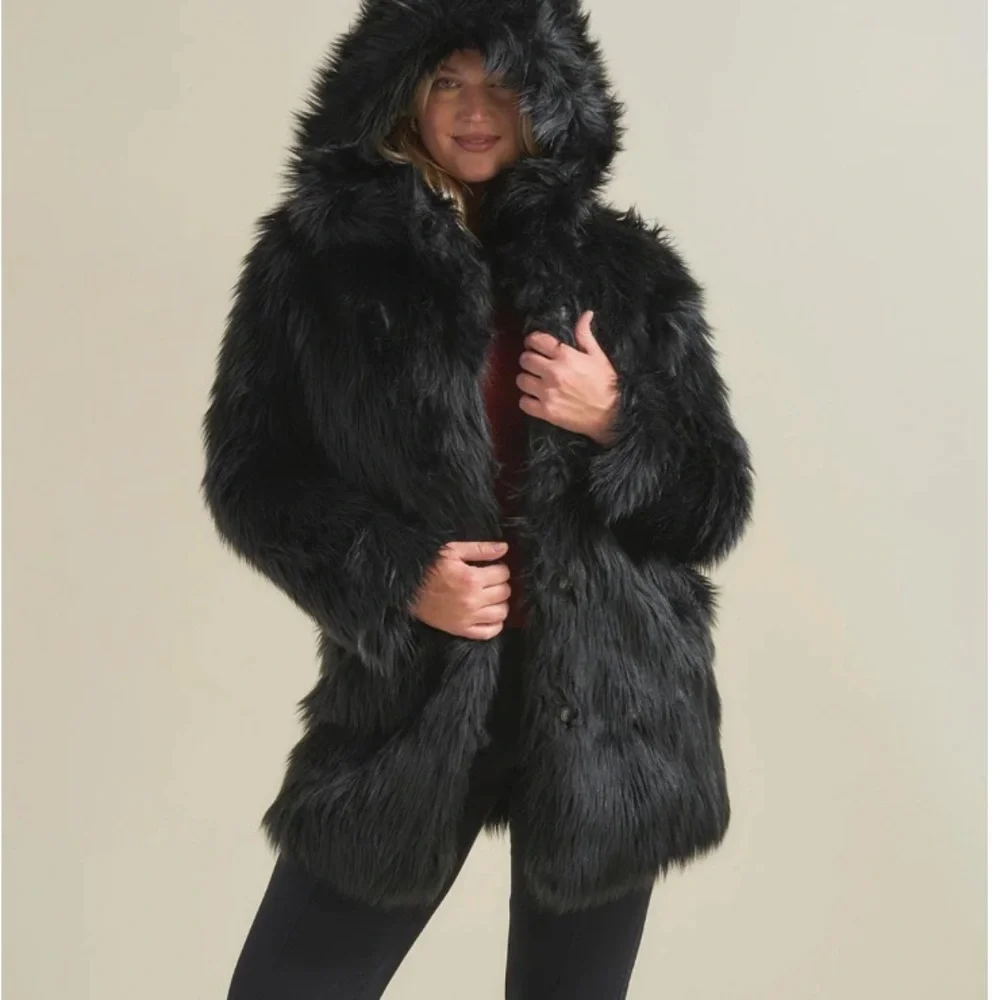 SpiritHoods Black Faux Fur Teddy Jacket - Picture 5 of 7